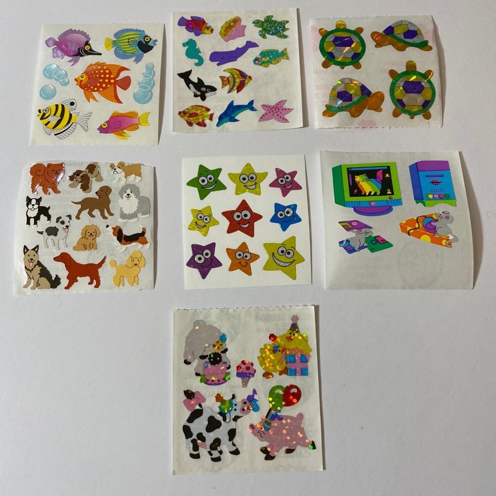 Vintage Sandylion & Great 7 Stickers Set